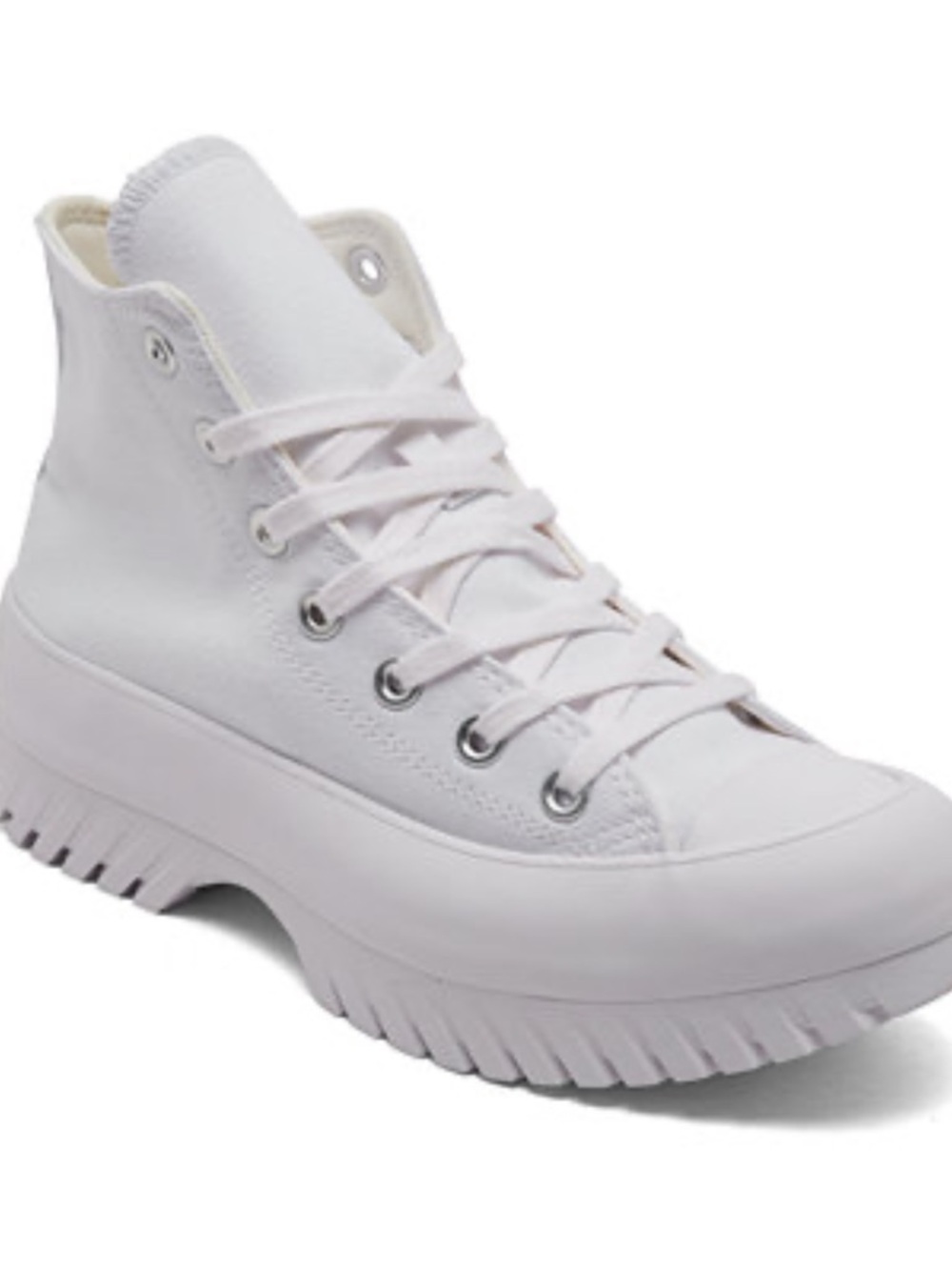 Converse All Star Chuck Taylor Lugged White Canvas‎ High Top Boots Women's